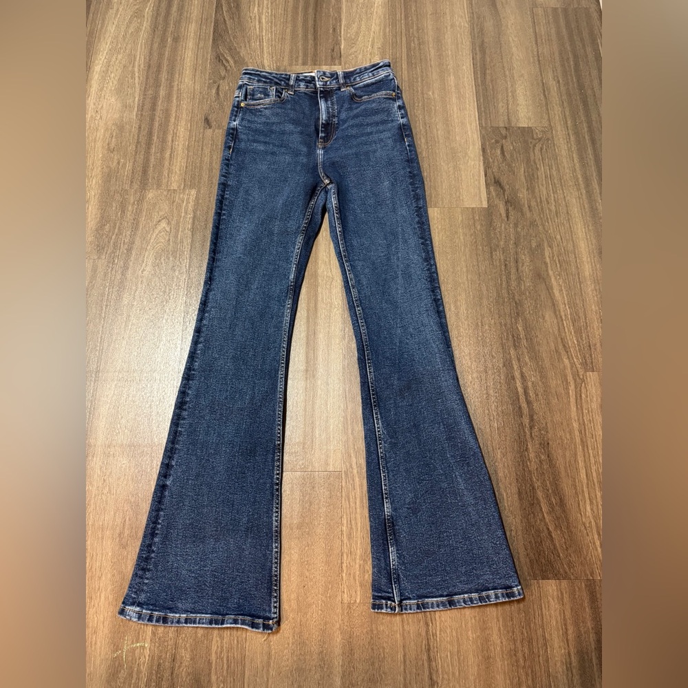 Zara Dark Blue Flare Women's Jeans